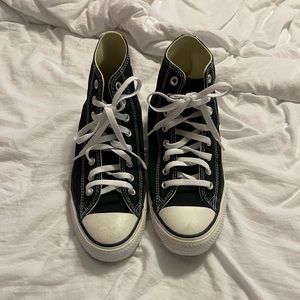 converse black high tops